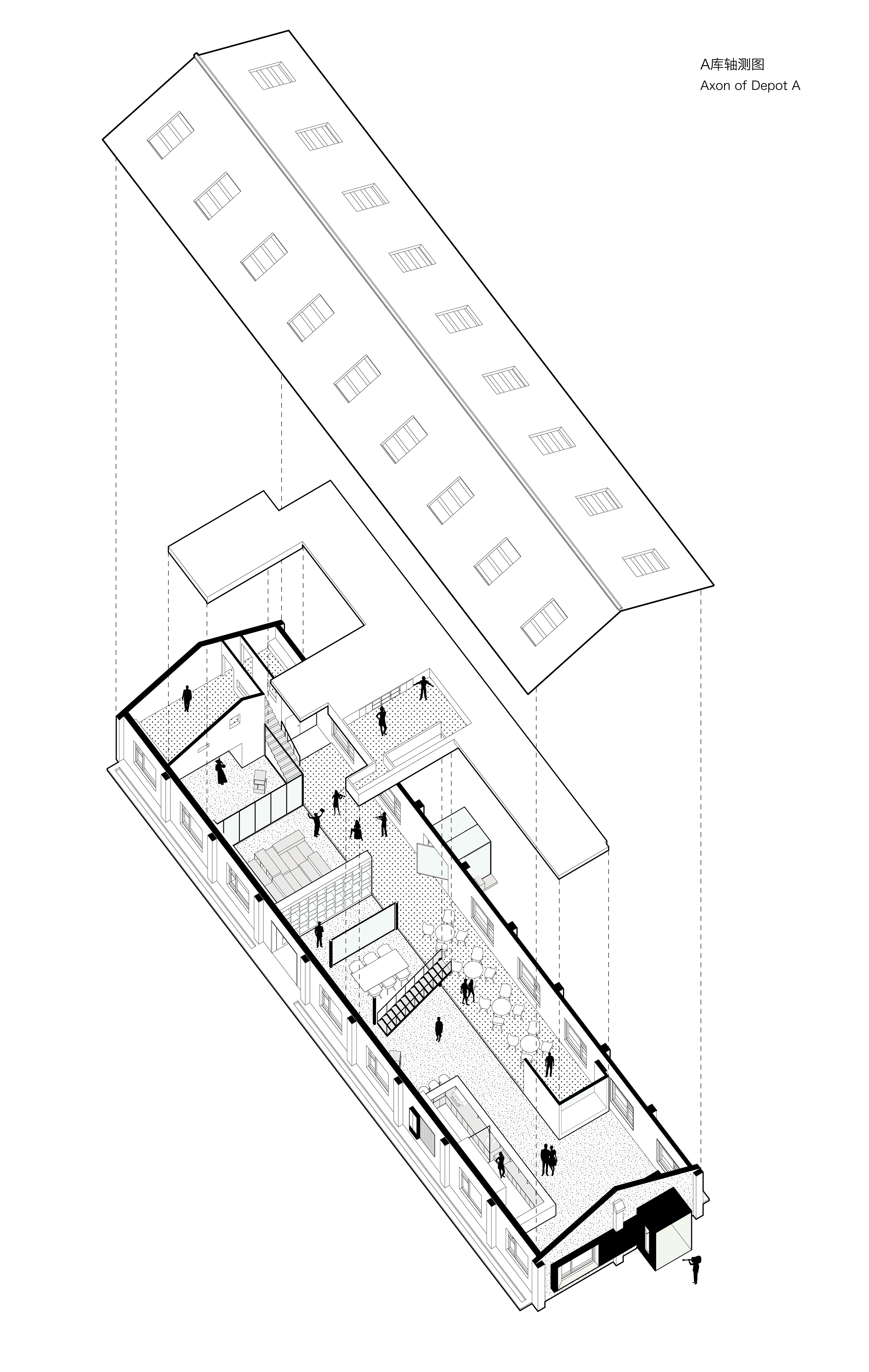 01_A库轴测图 Axon of Depot A.jpg