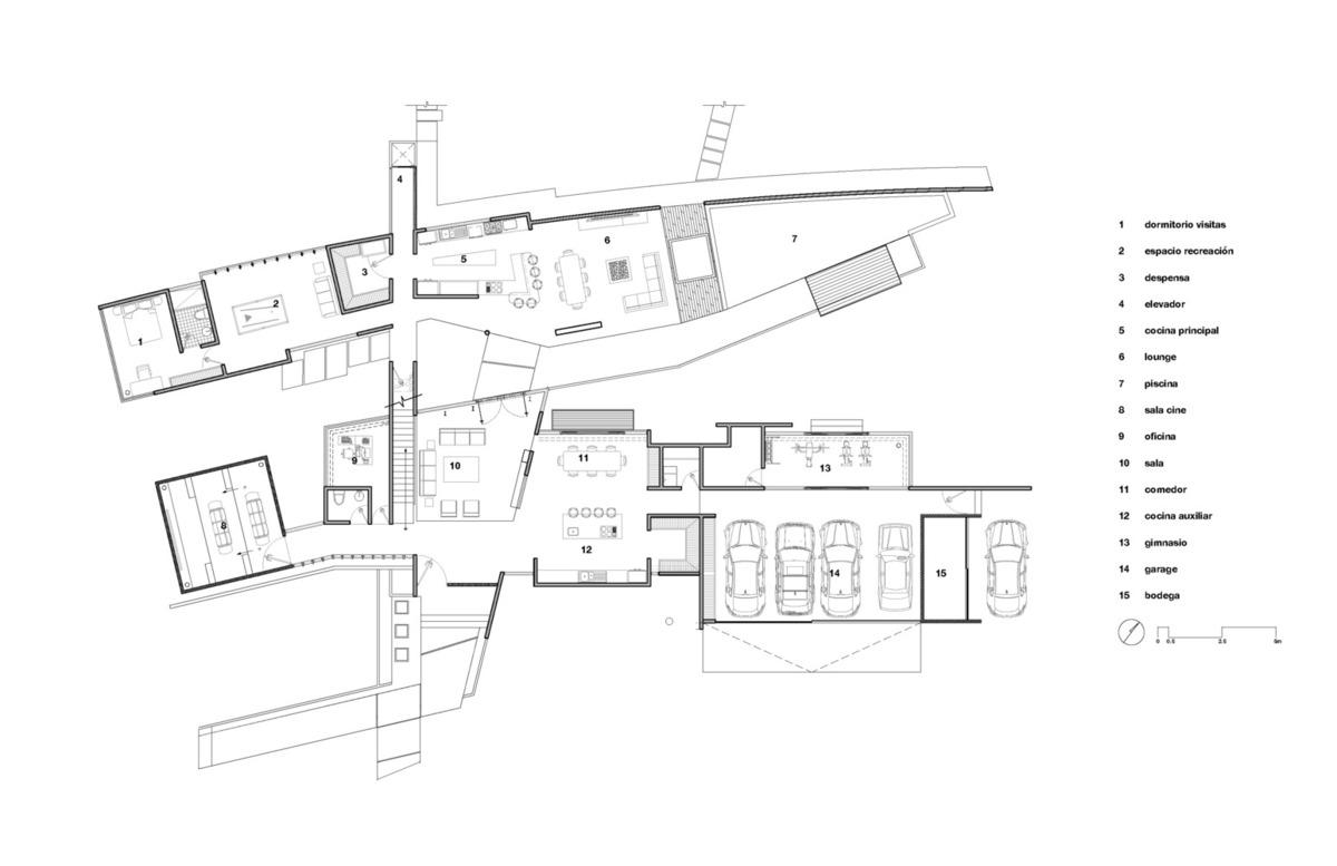 75°角凌厉向上，张力十足的PMX一号住宅 / QBO3 Arquitectos