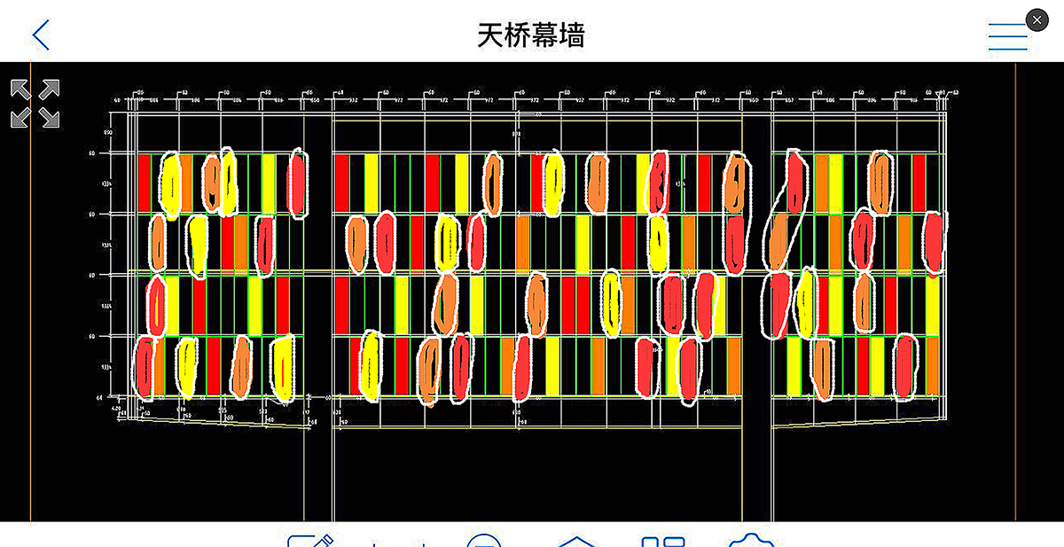 与施工方沟通天桥幕墙色彩的草图.jpg