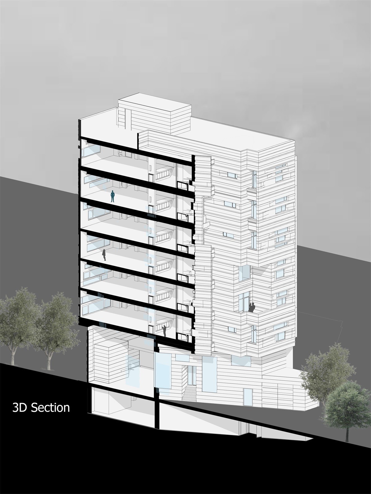 如同被风化的粗粝岩石：阿维尼住宅楼 | Heram建筑事务所