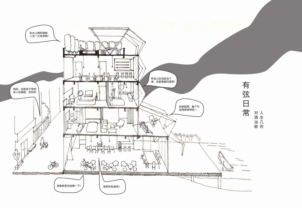 众筹来的天台公共空间——新基白房子民宿群 / 竖梁社建筑