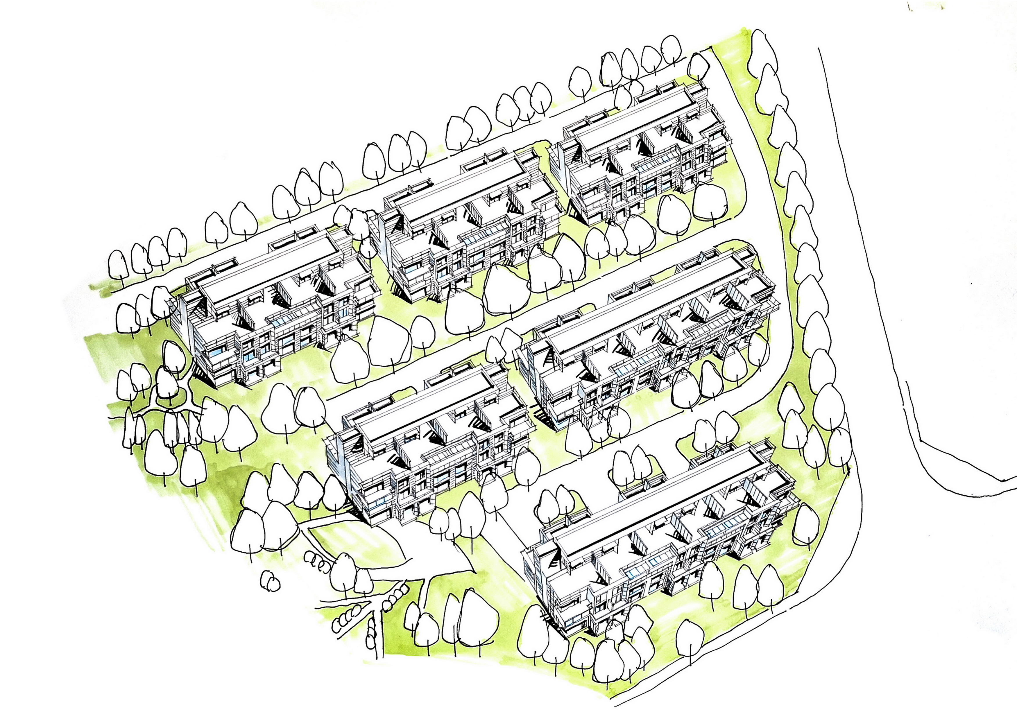 别墅区局部手绘图   Villa area partial hand drawing_调整大小.jpg