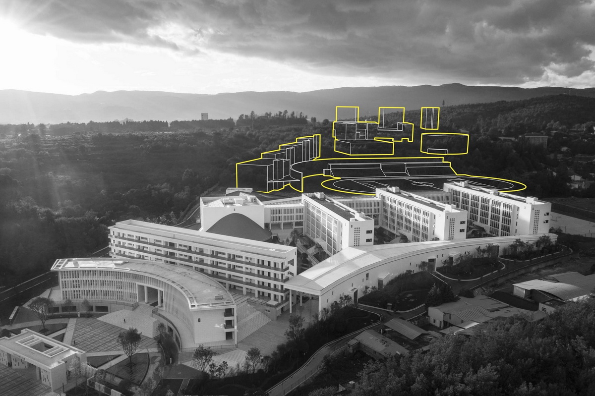 g1  _场景融合(图中线框示意未建成的二期建筑)__Diagram_(the_yellow_frame_part_indicates_the_unfinished_Phase_II_Construction)_调整大小.jpg