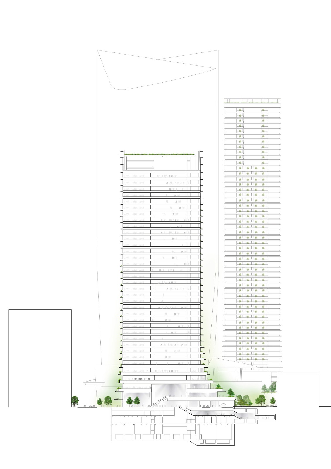 东京最高区，虎之门之丘 / ingenhoven architects