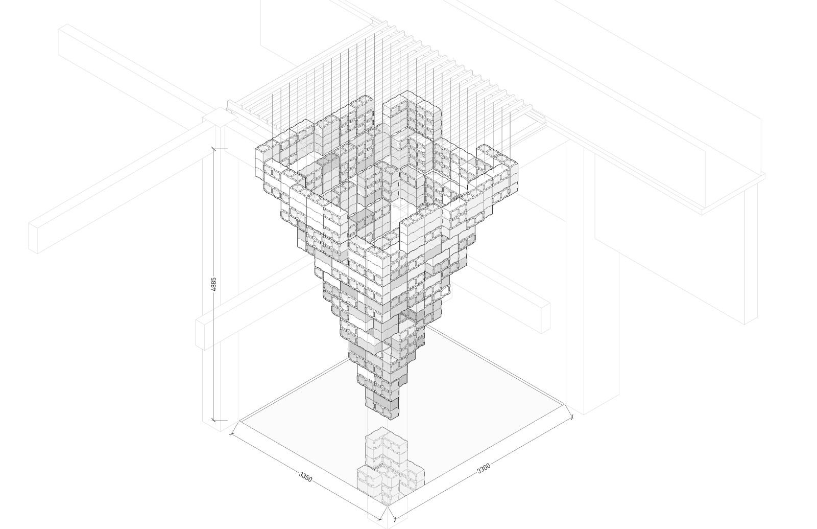 反方向的构筑：蘑菇砖金字塔 / 陆轶辰 , Link-Arc建筑事务所