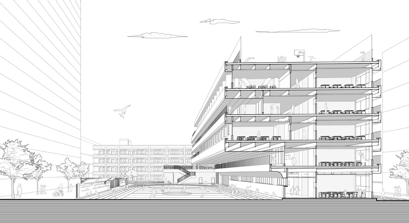 西安市未央路小学综合楼 / 中国建筑西北设计研究院 屈培青工作室