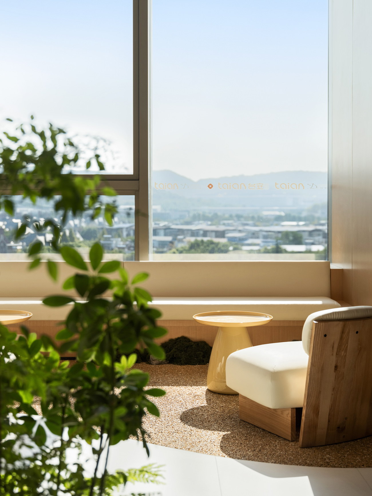 阳光下的木质沙发茶几Wooden sofa and coffee table in the sun摄影版权：ingallery.jpg